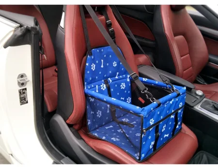 CALABAZA PETS ASIENTO DE CARRO GRIS, AZUL Y NEGRO 40 x 30 x 25cm