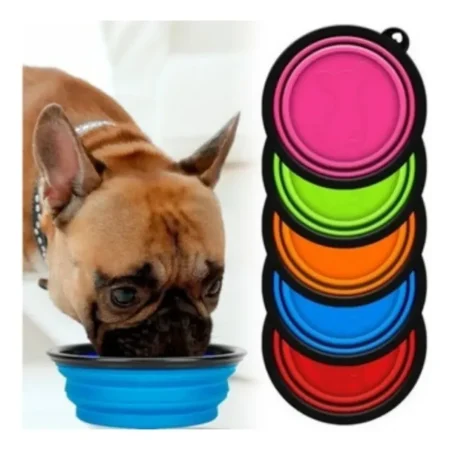 COMEDOR PORTATIL ROSADO Y VERDE